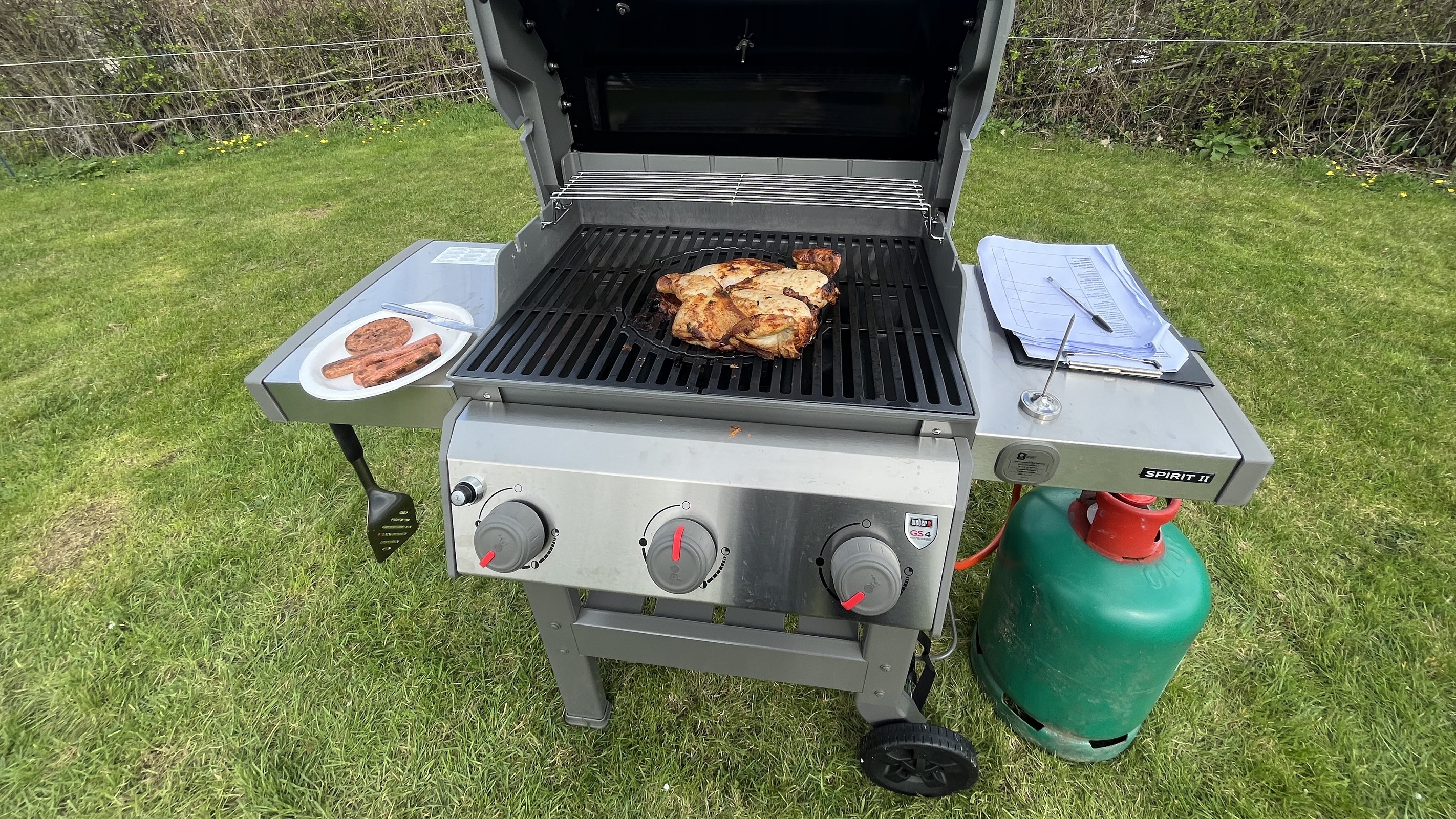 Spirit II E-310 review: a large gas grill with foldable side tables Ten Reviews