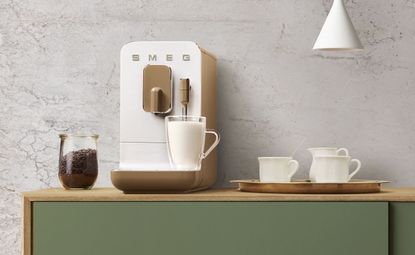 Smeg Matte White Fully Automatic Coffee and Espresso Machine with