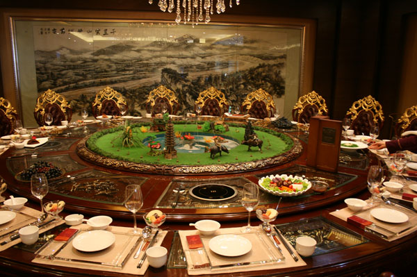 anquet scenario including fountains, Hansen, Wuhai