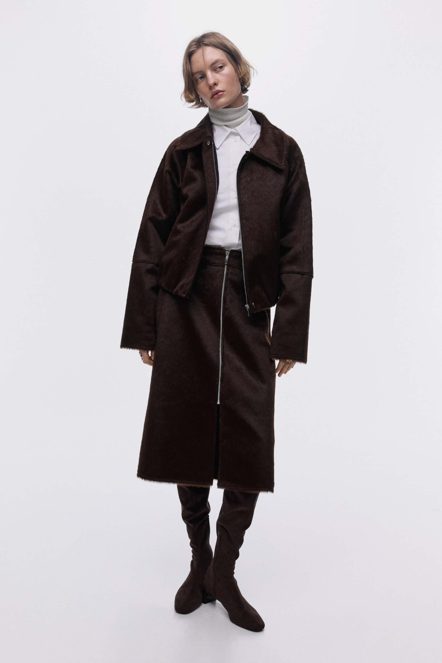 Zip-Front Skirt
