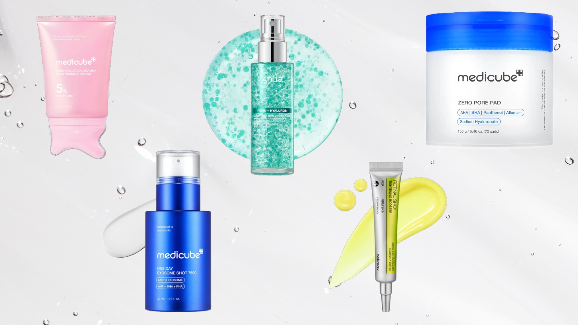 Amazon Korean skincare collage