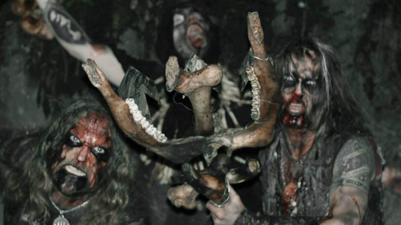 A press shot of Watain looking very spooky