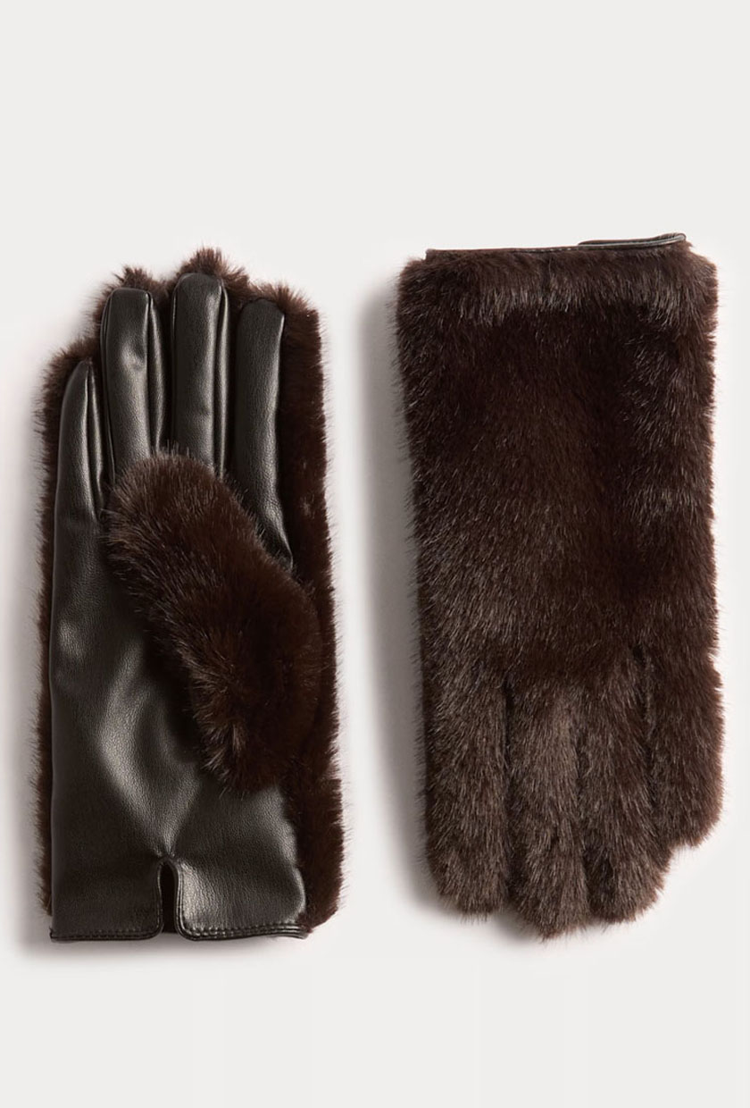 Faux Fur Gloves