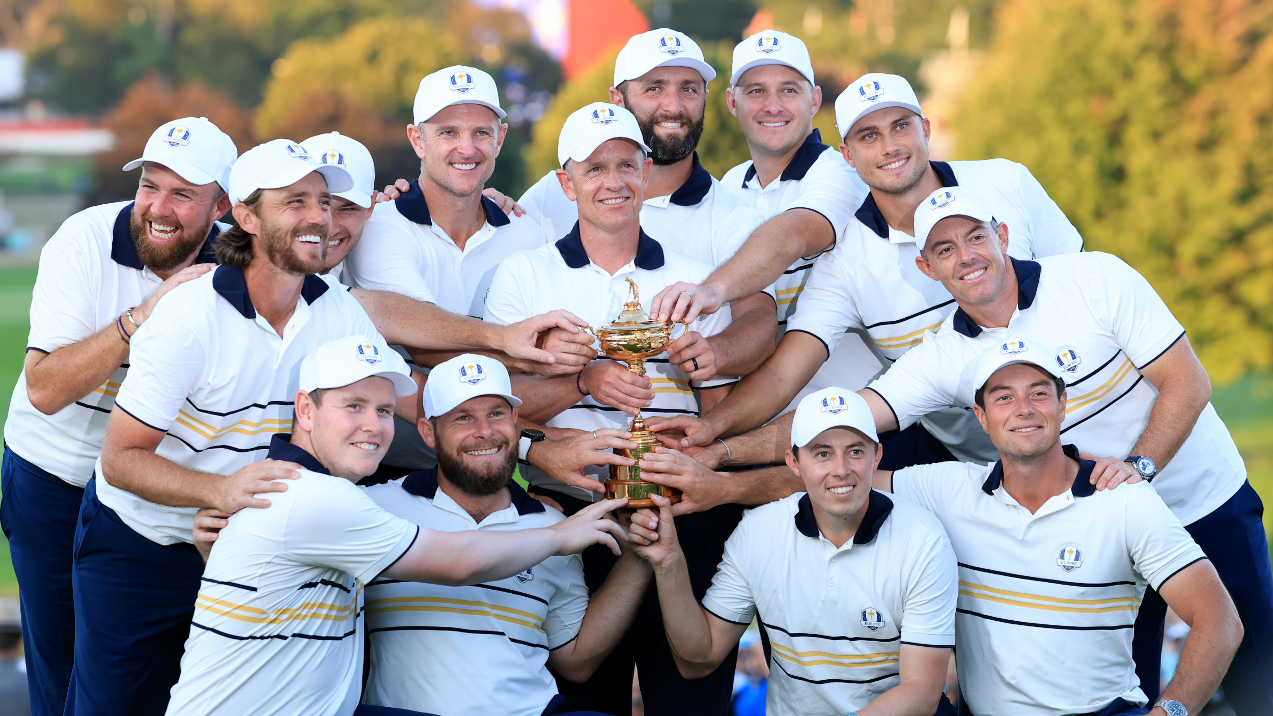 Team Europe after their Ryder Cup victory