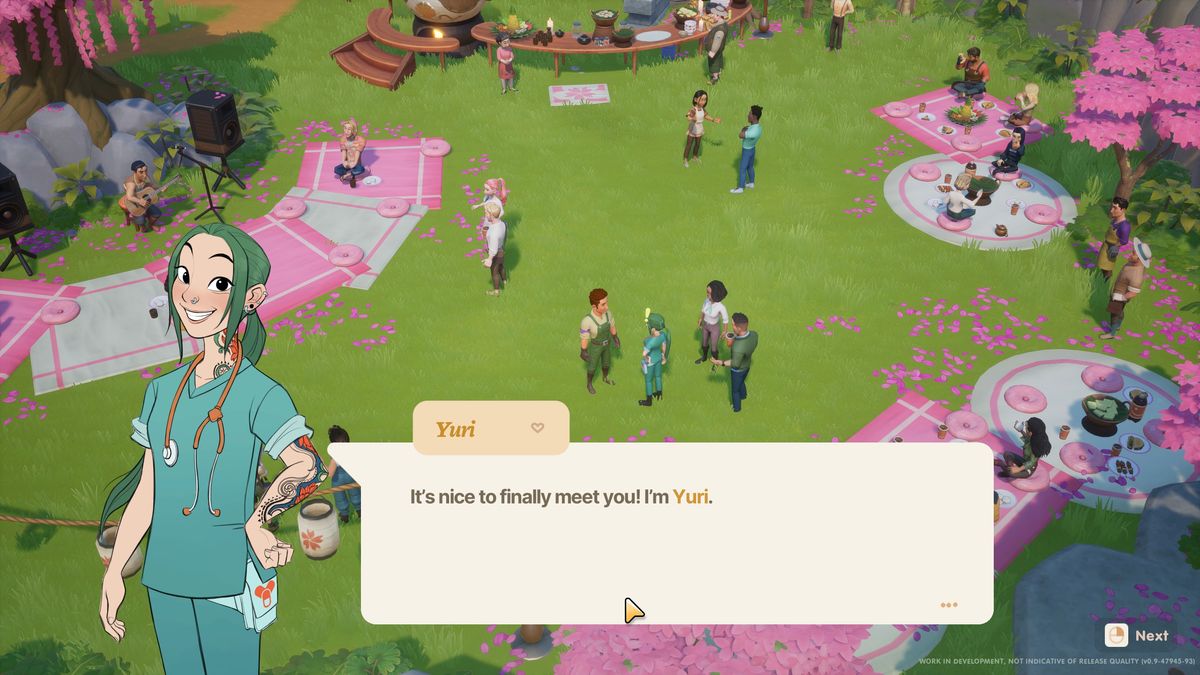 Person in a life farming sim