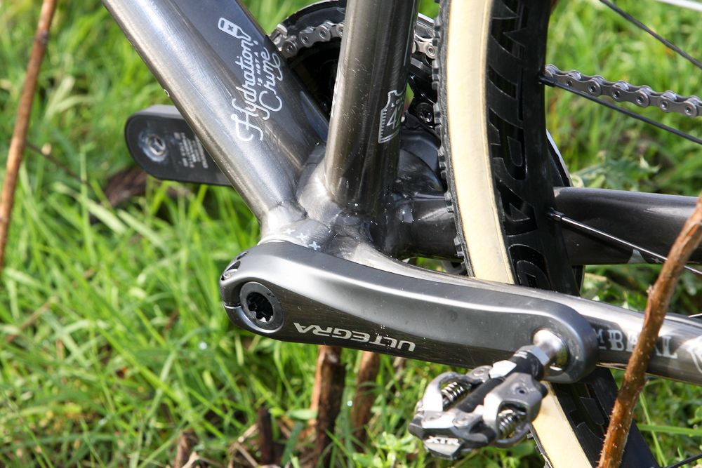 Nys' relies on a Shimano Ultegra 172.5 crank to transfer the power
