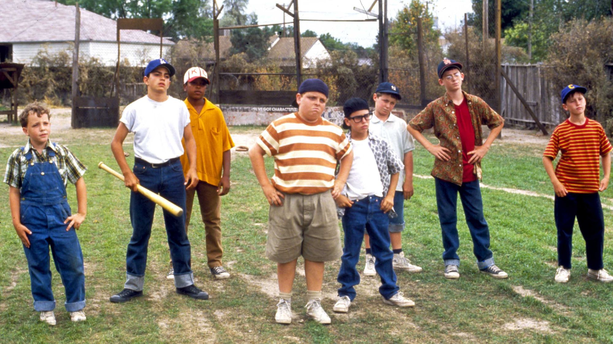 SHANE OBEDZINSKI, MIKE VITAR, BRANDON ADAMS, PATRICK RENNA, CHAUNCEY LEOPARDI, VICTOR DIMATTIA, GRANT GELT, TOM GUIRY in The Sandlot