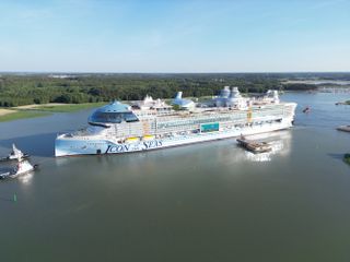 The Icon of the Seas ship on the water