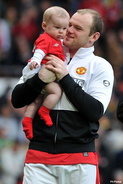 PICS! Wayne Rooney's win with baby son Kai | Marie Claire UK