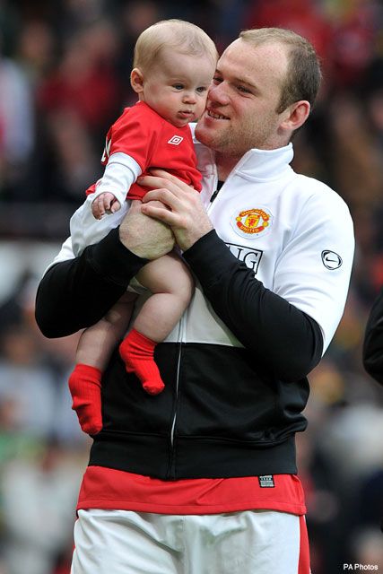 Wayne &amp; Kai Rooney - Wayne Rooney?s win with baby Kai - Coleen Rooney - Celebrity News - Marie Claire