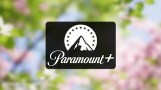 Paramount+ logo on a spring background