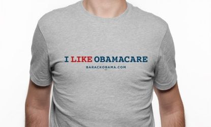 The Obama campaign is officially embracing the "ObamaCare" label, printing it on T-shirts, bumper stickers, and all manner of campaign swag.