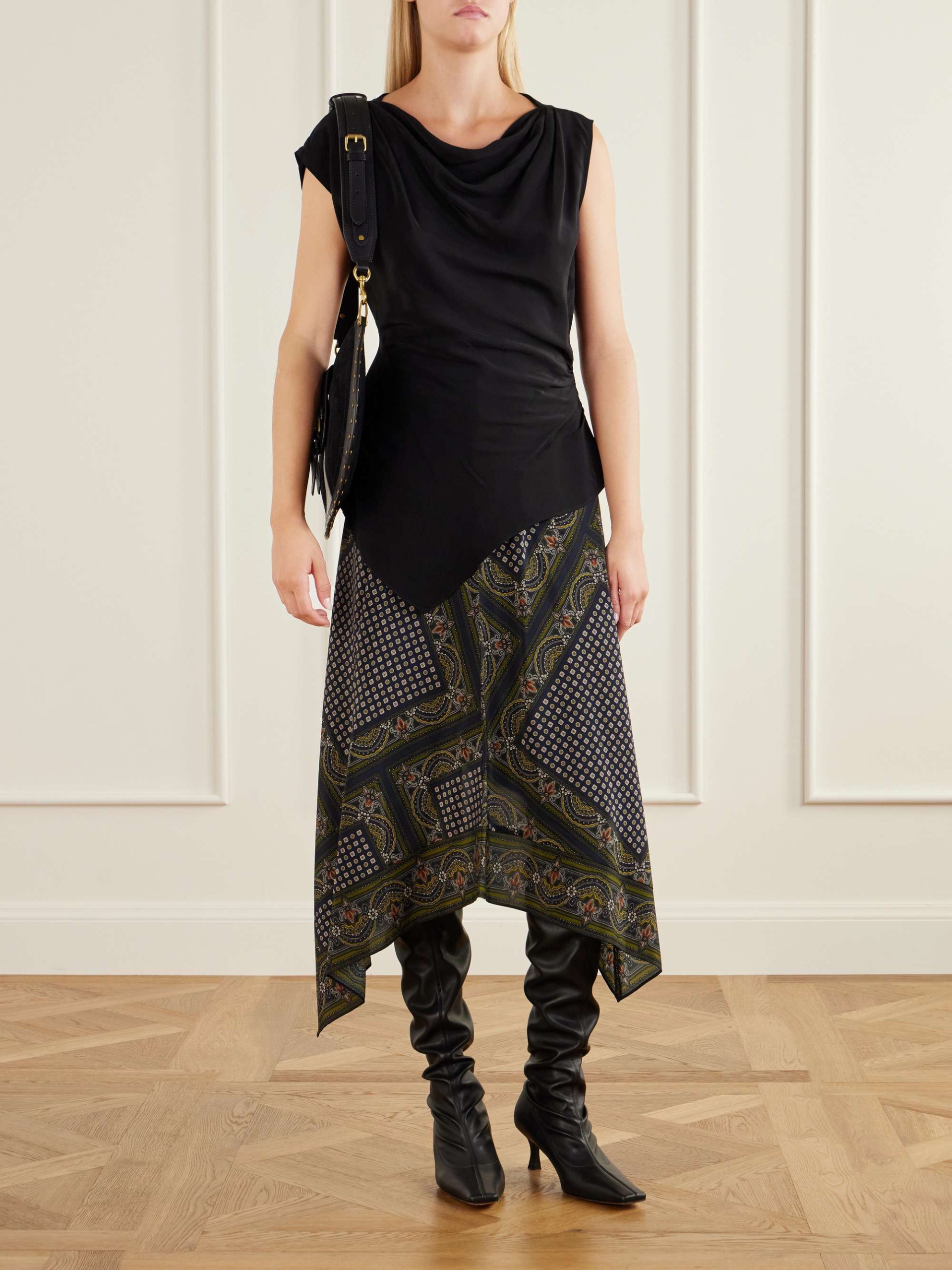 Hartley Paisley-Print Silk-Blend Maxi Skirt
