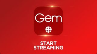 CBC Gem app logo on red background explaining how to start streaming CBC Gem from anywhere
