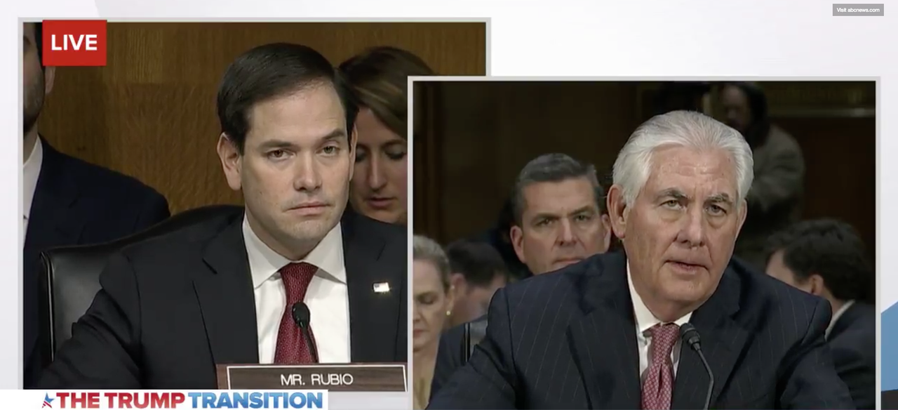 Marco Rubio and Rex Tillerson. 