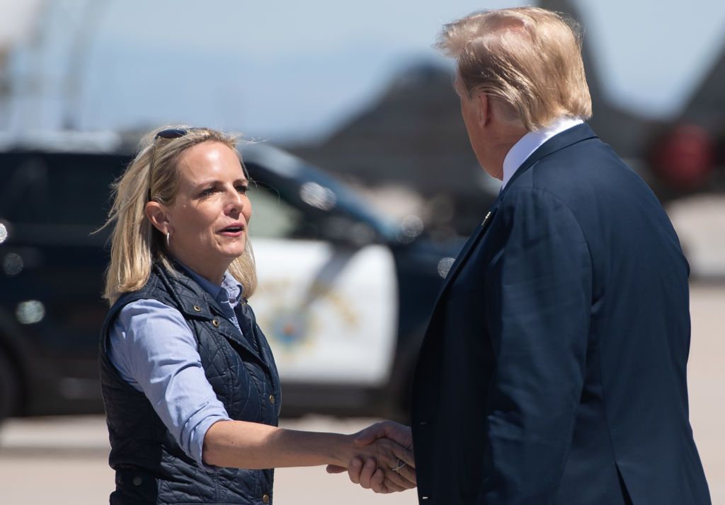 Kirstjen Nielsen and President Trump before Nielsen&amp;#039;s ouster