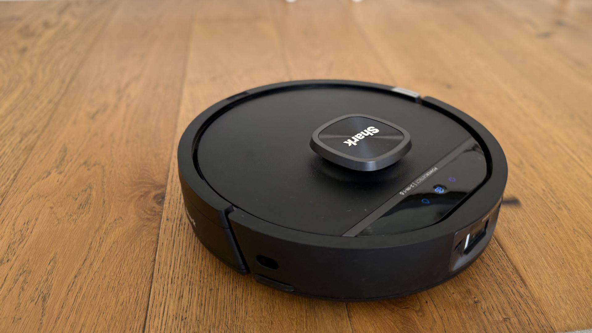 Testing the Shark PowerDetect UV Reveal Robot Vacuum + Mop on hardwood floor