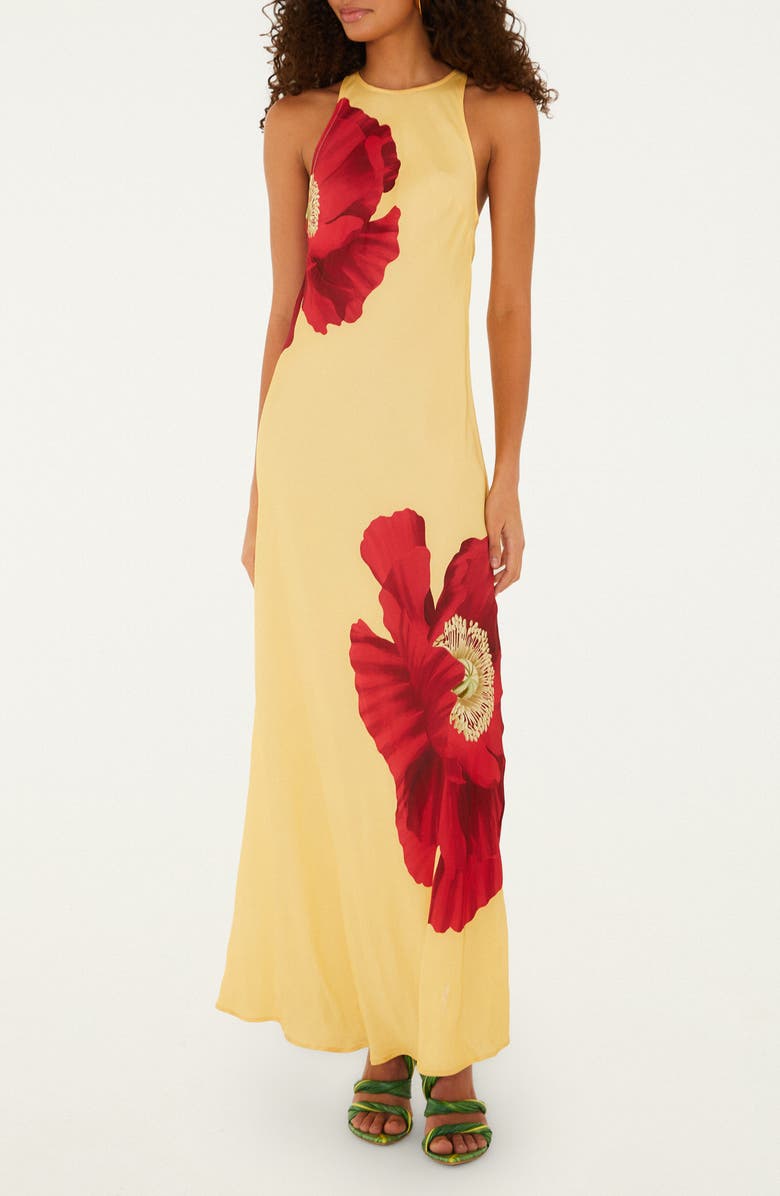 Poppy Flowers Maxi Dress