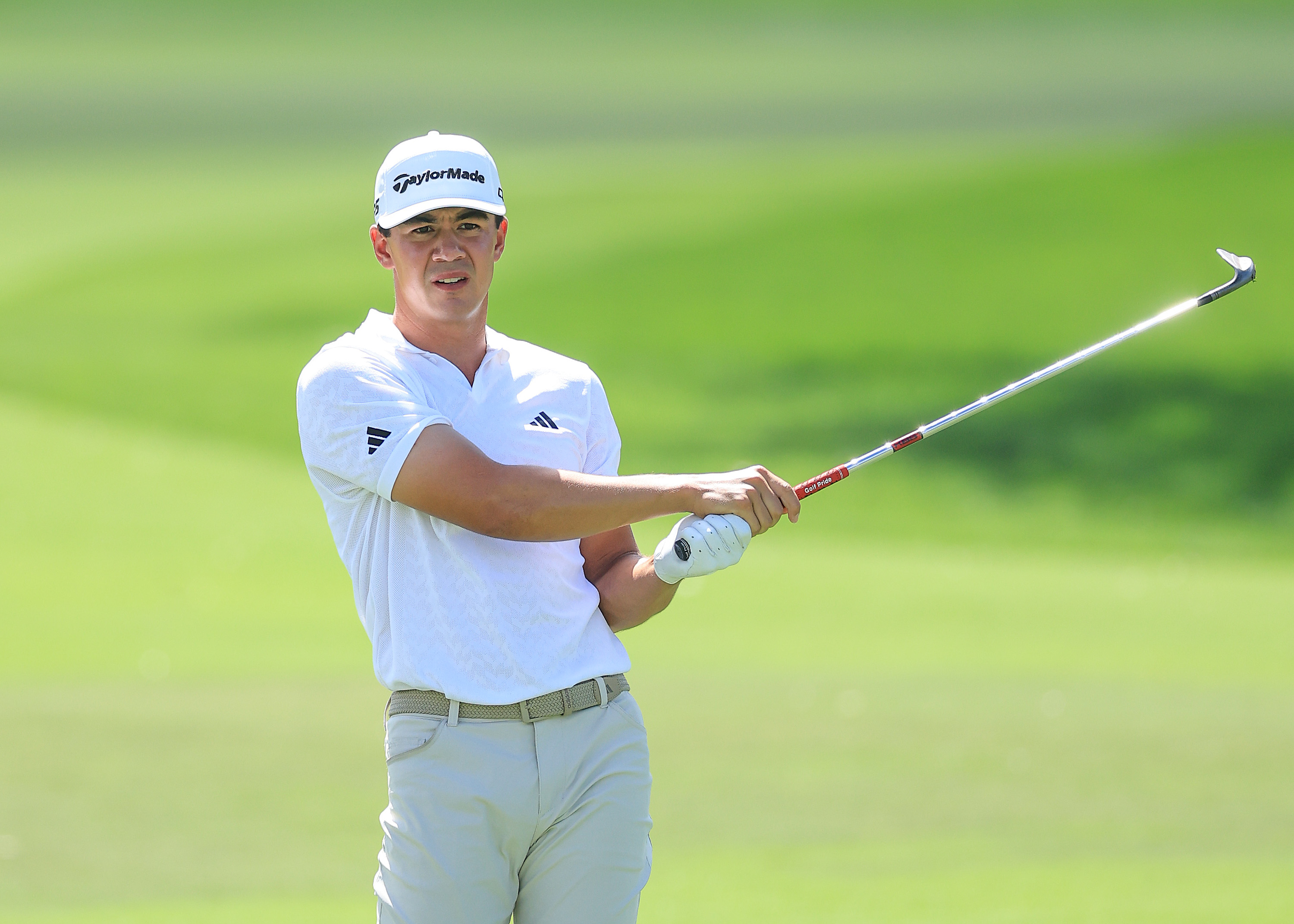 Michael Thorbjornsen hits a wedge shot