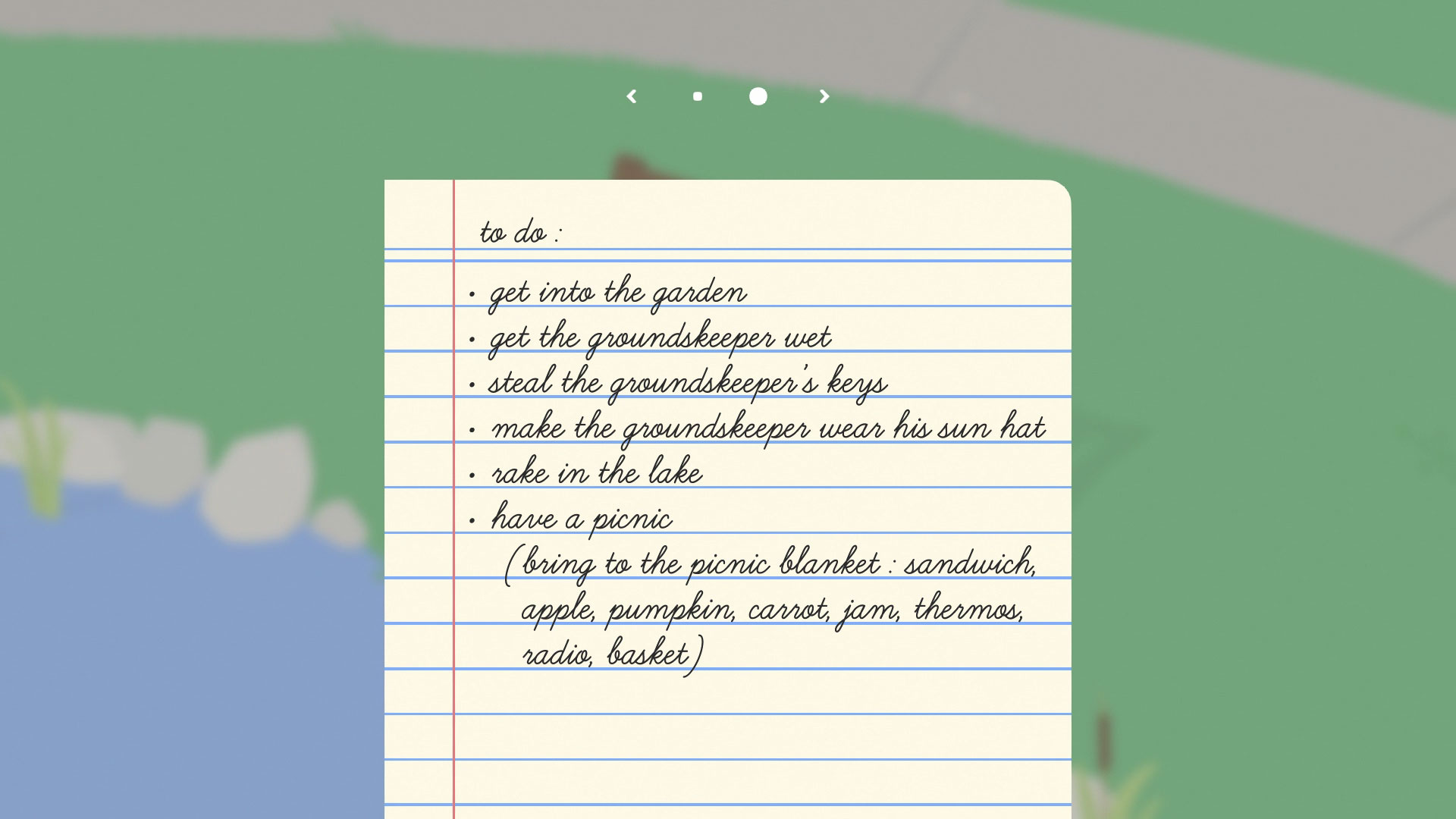 Untitled Goose Game - Garden To Do List