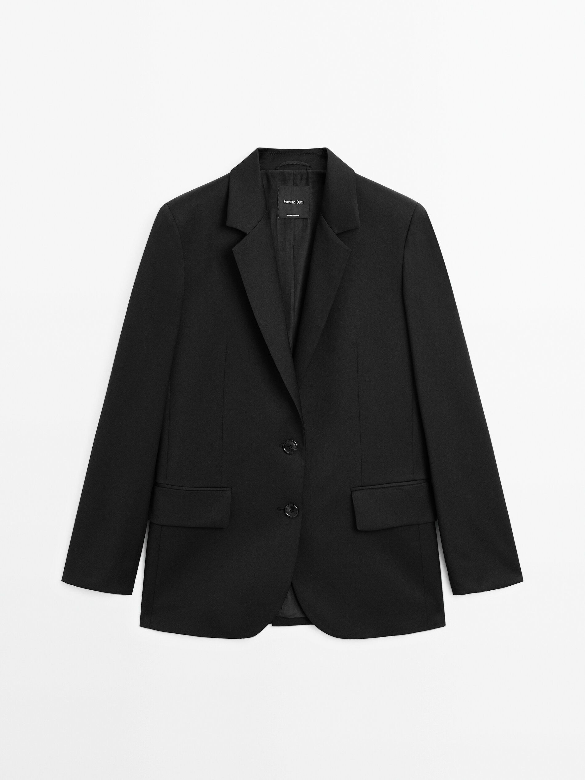 100% Extra Fine Wool Two-Button Blazer