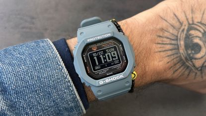 Casio G-Shock DW-H5600 review: pictured here, the watch worn on the wrist