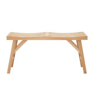 Primark Wooden Rattan Bench