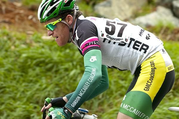 Gordon McCauley (Hyster-Total Rush) was again getting himself into a breakaway that would eventually put him into the tour lead.