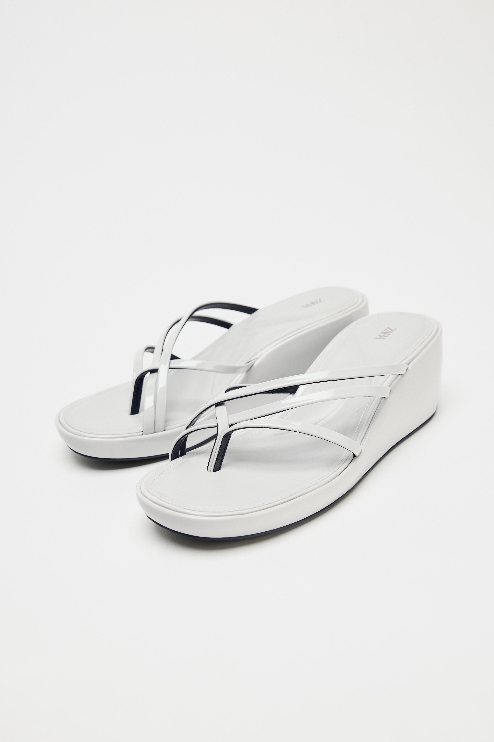 Patent Wedge Sandals