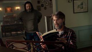 Nick Offerman as Bill and Murray Bartlett as Frank in HBO's The Last of Us