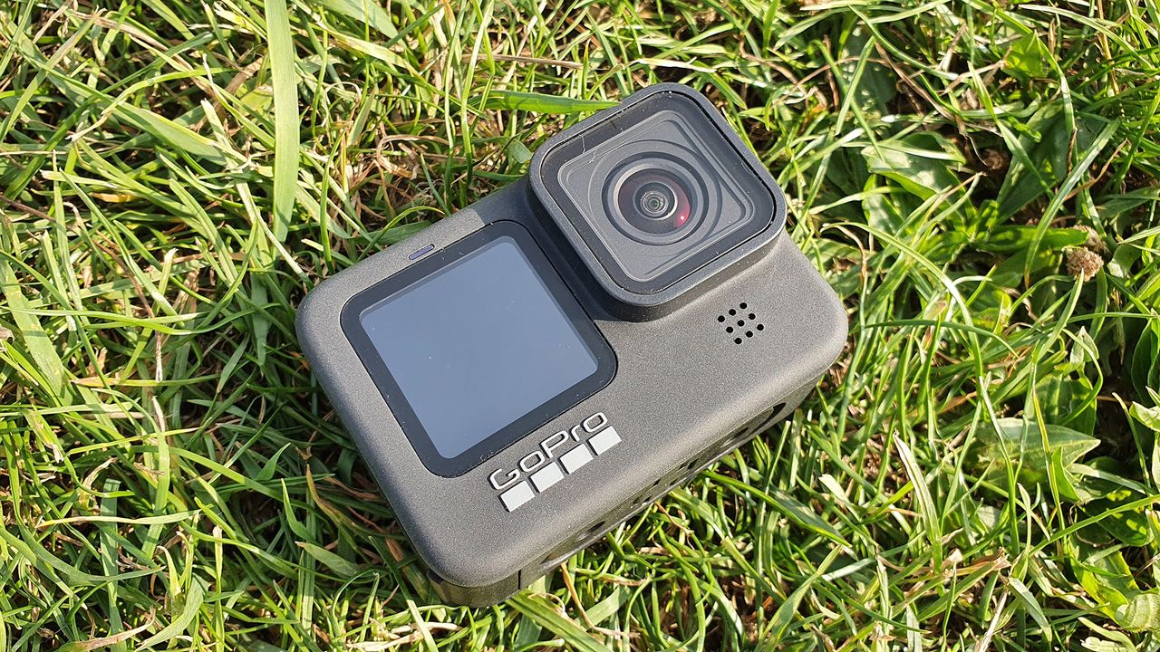 GoPro HERO 9 Black lying on some grass