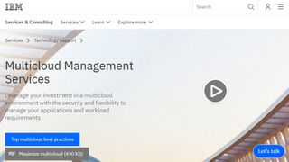 IBM's multicloud management services website