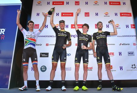 mitchelton-Scott' Daryl Impey, Roger Kluge, Lucas Hamilton and Damien Howson