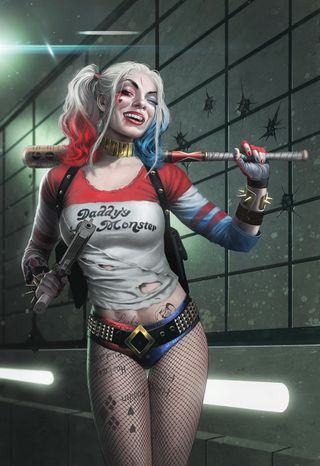 How to draw Harley Quinn / LetsDrawIt