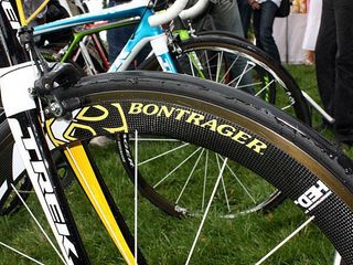 Bontrager has moved away from paired spoking patterns to a more conventional layout on its latest generation of wheels, saying the wider rim profiles are now stiff enough to handle the asymmetrical loading and can be made lighter than before.