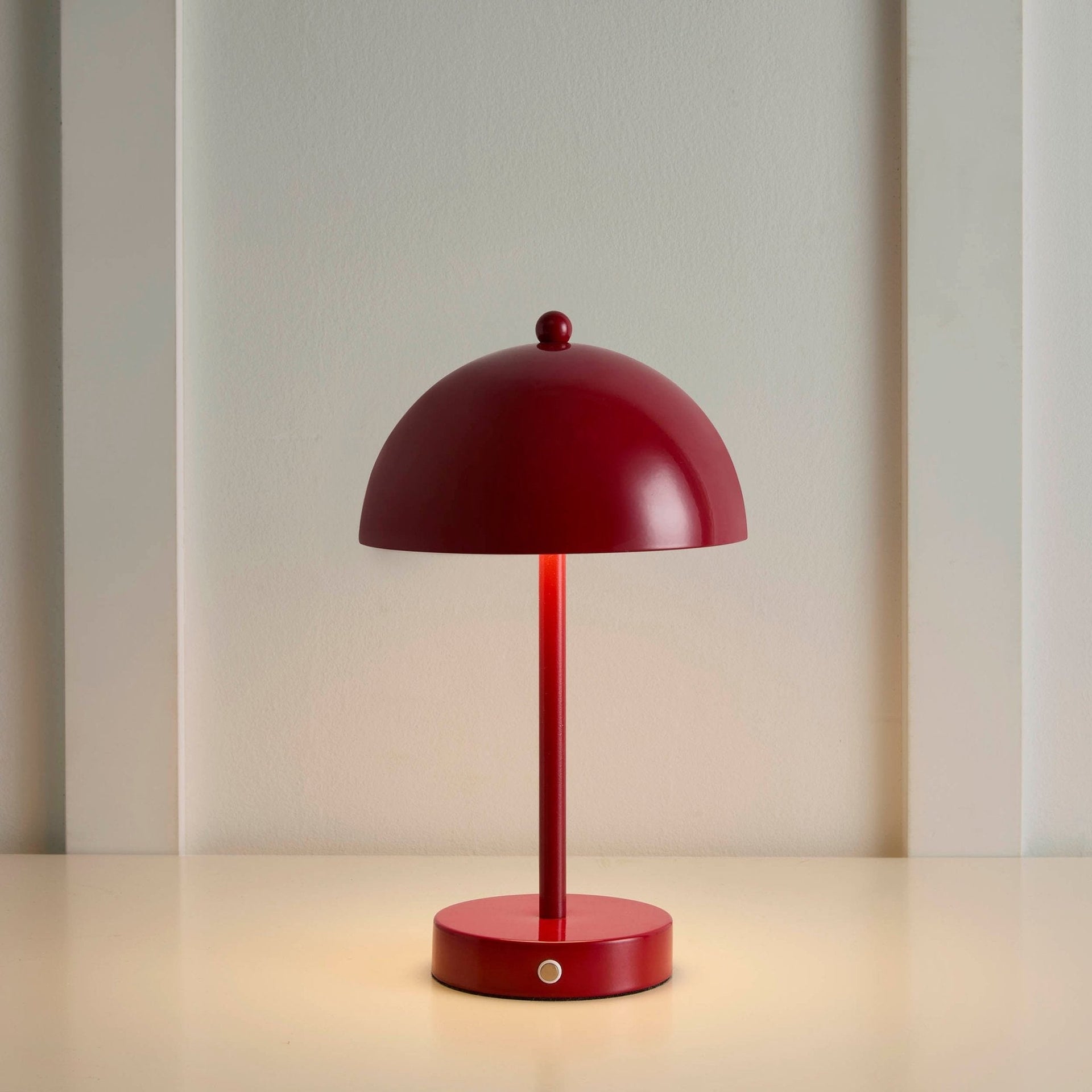Cerise Led Rechargeable Wireless Table Lamp - Red