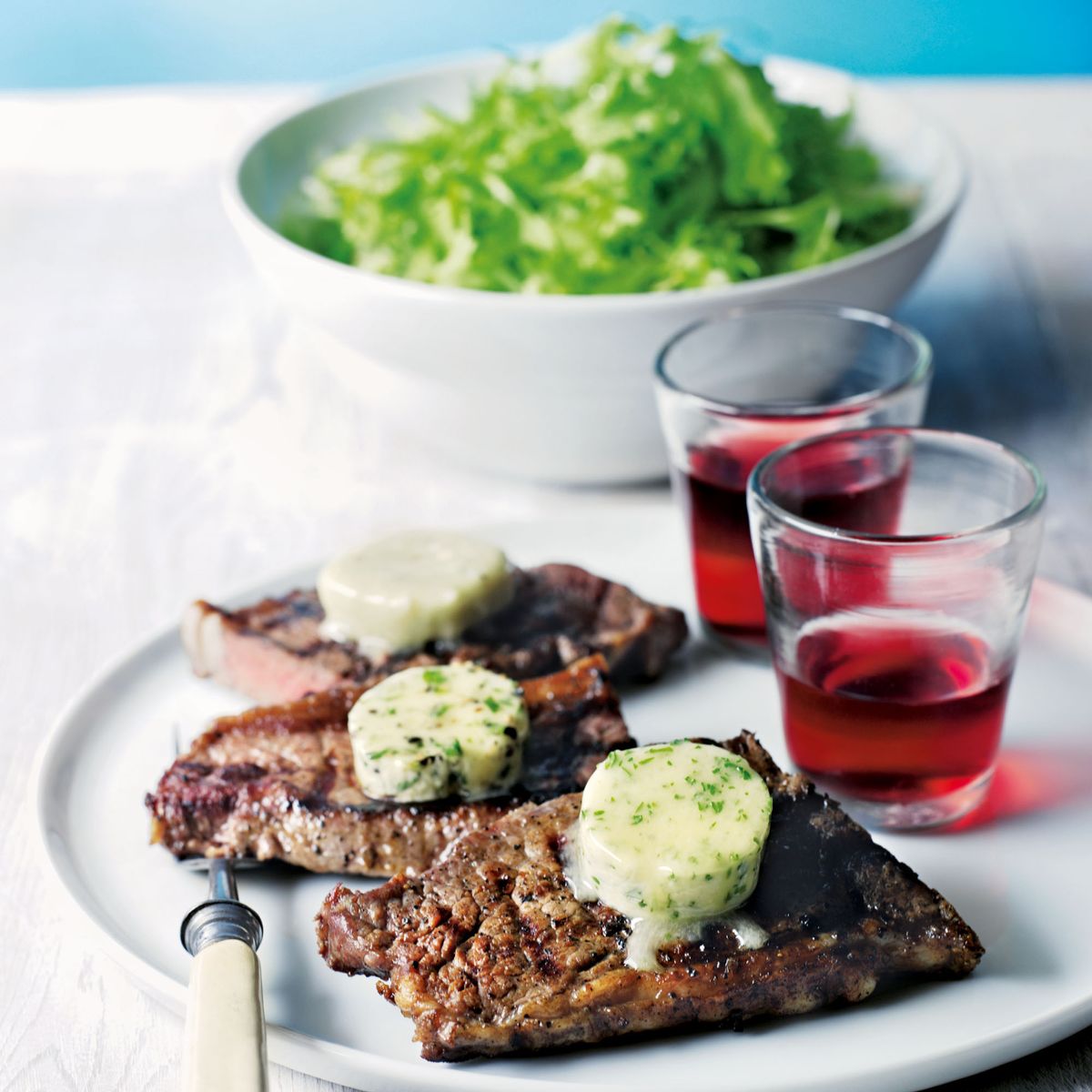 Griddled Steaks with Melted Stilton Dinner Recipes Woman & Home