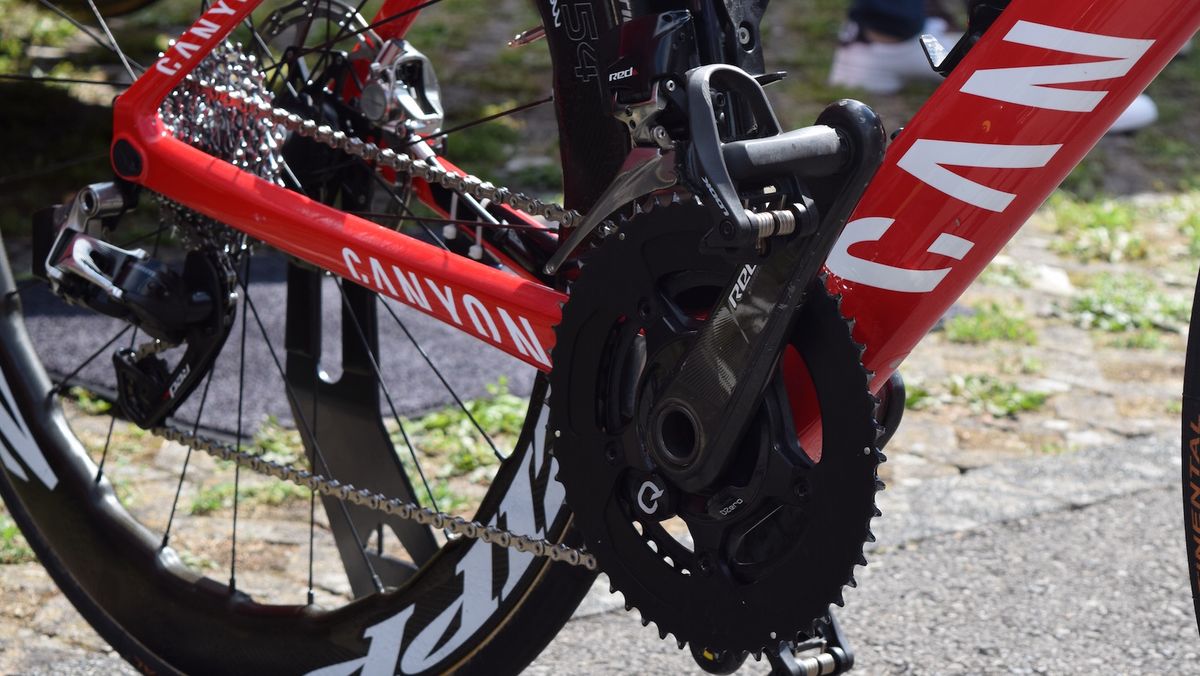 Martin ran a 54T chain set for the relatively flat stage