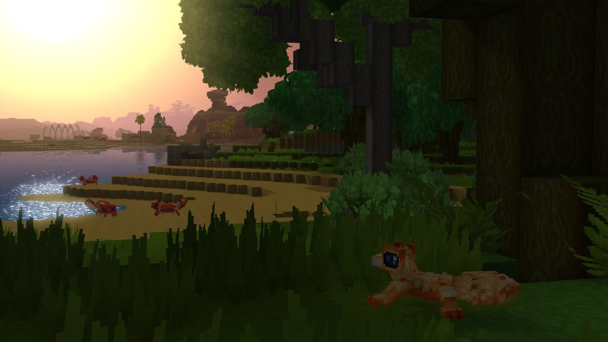An in-development image of blocky RPG Hytale from July 2021.