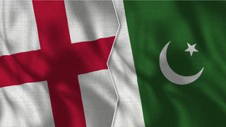England vs Pakistan flags