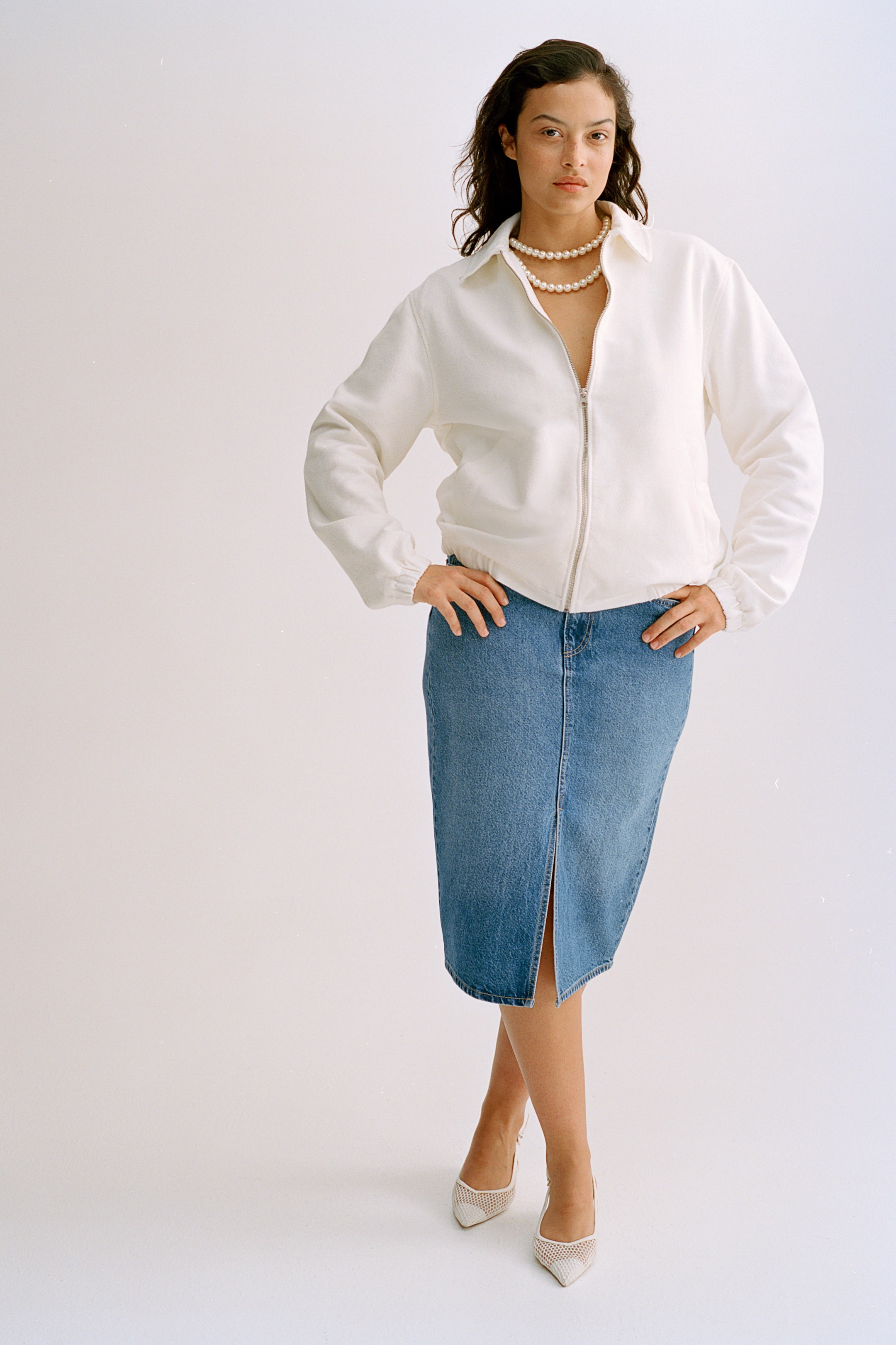 Denim Skirt - Denim Blue