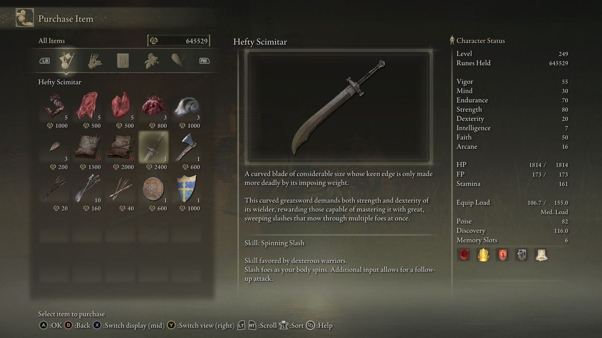 Elden Ring Tarnished Edition - Hefty Scimitar