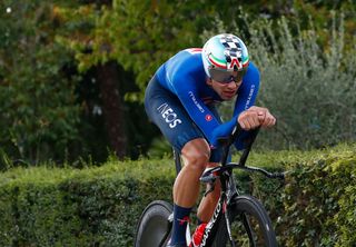 IMOLA ITALY SEPTEMBER 25 Filippo Ganna of Italy during the 93rd UCI Road World Championships 2020 Men Elite Individual Time Trial a 317km race from Imola to Imola Autodromo Enzo e Dino Ferrari ITT ImolaEr2020 Imola2020 on September 25 2020 in Imola Italy Photo by Bas CzerwinskiGetty Images