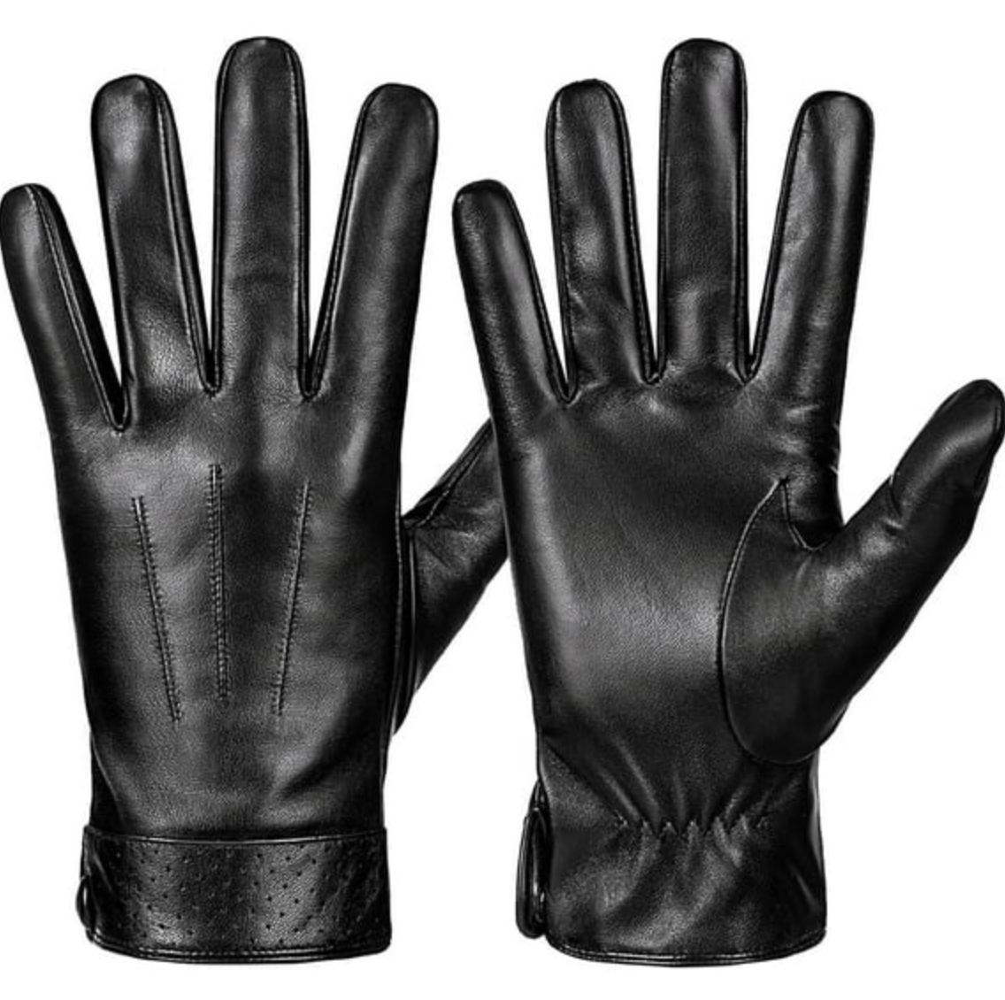 Whiteleopard, Whiteleopard Men's Winter Sheepskin Leather Gloves, Toasty Touchscreen Texting, Ideal for Driving and Motorcycle Riding