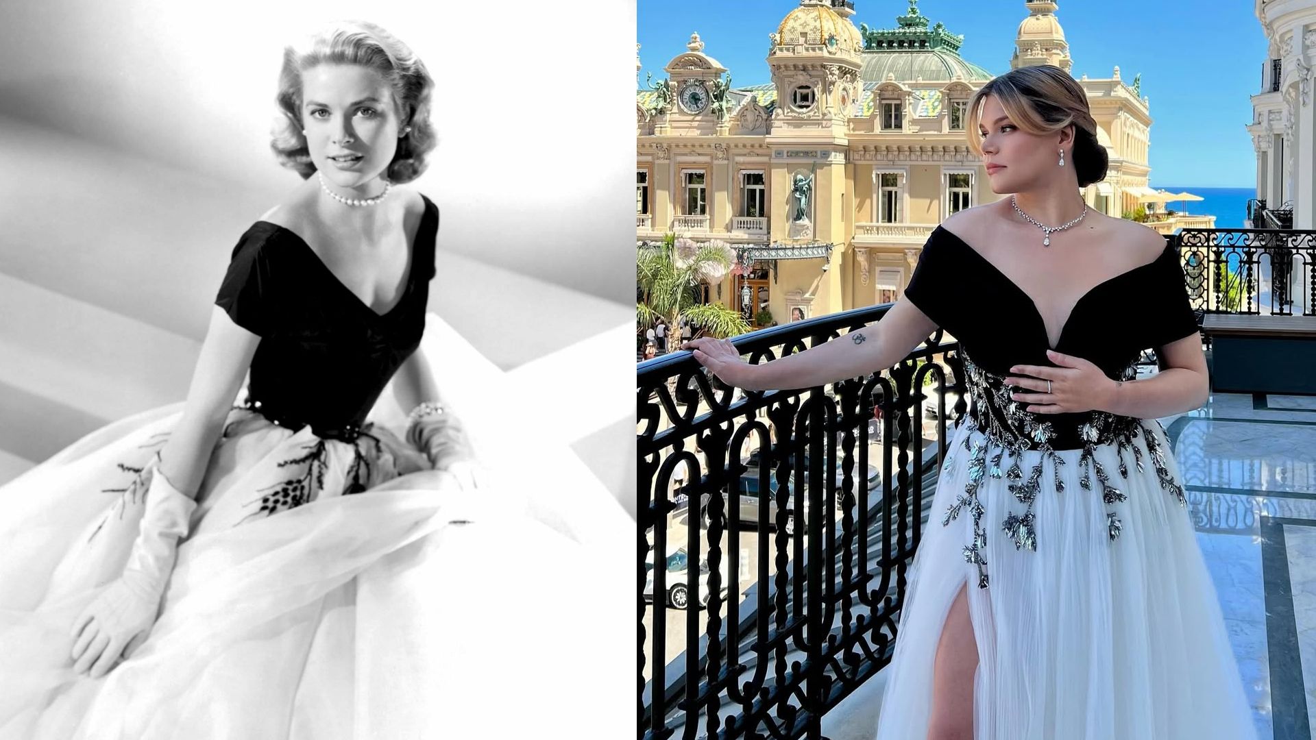 Grace Kelly's Granddaughter Gives the Star's Iconic '50s Gown a 2025 Update  at Monaco's Red Cross Gala | Marie Claire