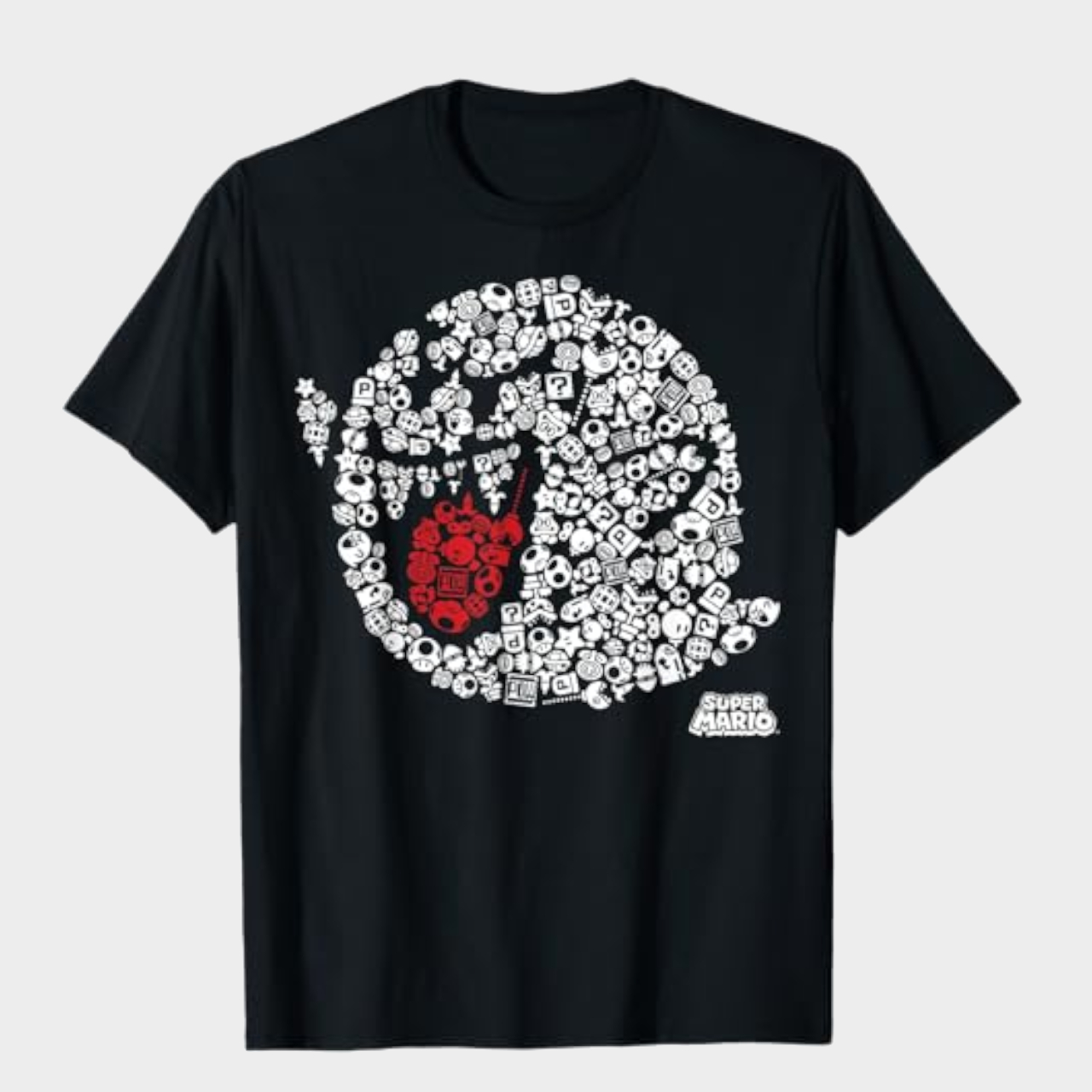 Super Mario t-shirt on a plain background