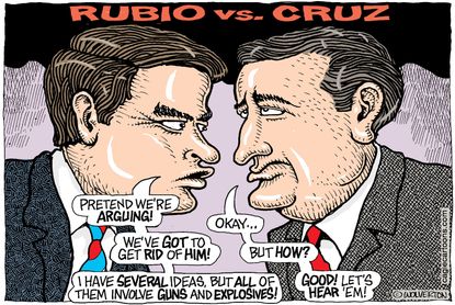 Political Cartoon U.S. Cruz Rubio