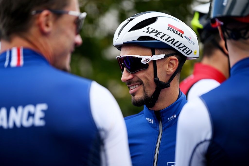 Julian Alaphilippe abandons World Championships road race after early crash