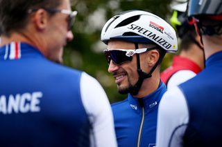 Julian Alaphilippe (France) before the elite men's road race