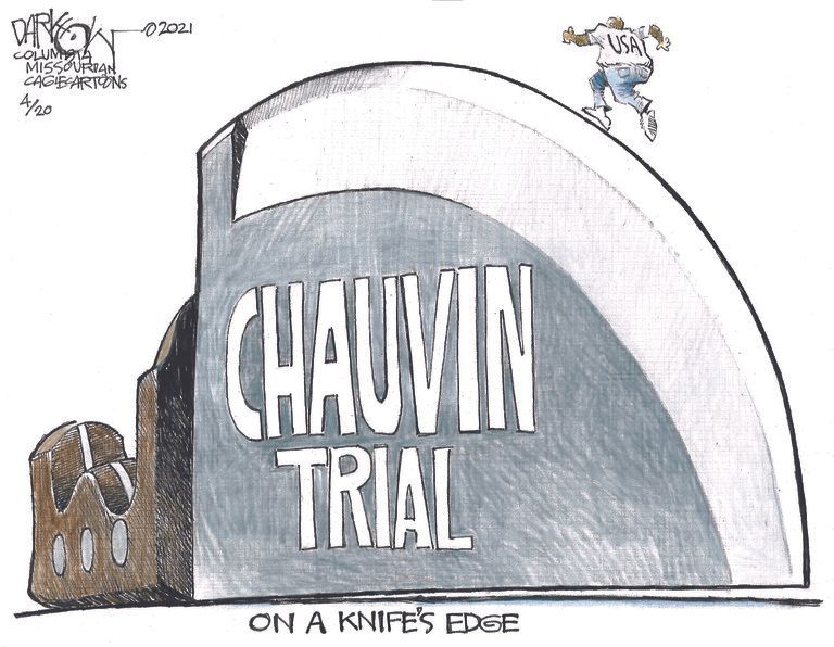 Editorial Cartoon U.S. chauvin trial george floyd